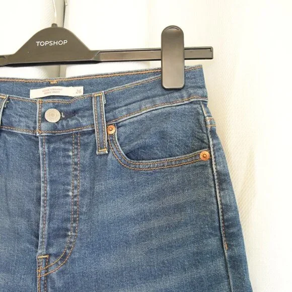 Levi's Wedgie Straight Jeans Sz 26 - Picture 5 of 8